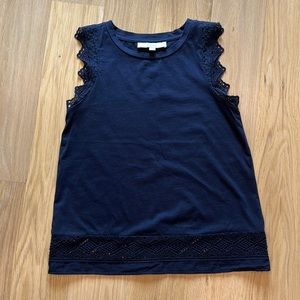 Super cute never worn sleeveless navy top